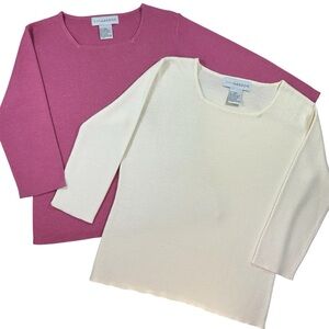 BUNDLE Sag Harbor Knit Pullover Sweaters Size M Women's